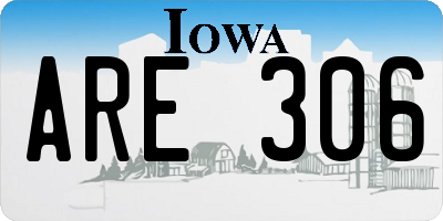 IA license plate ARE306