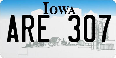 IA license plate ARE307