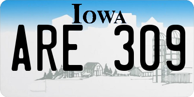 IA license plate ARE309