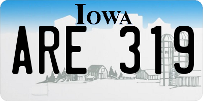 IA license plate ARE319