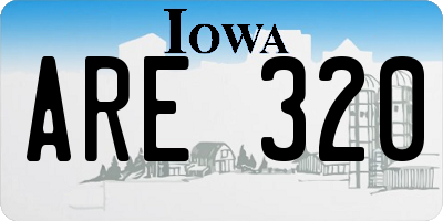 IA license plate ARE320