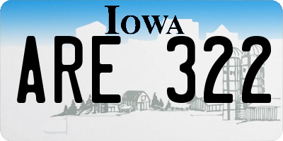 IA license plate ARE322