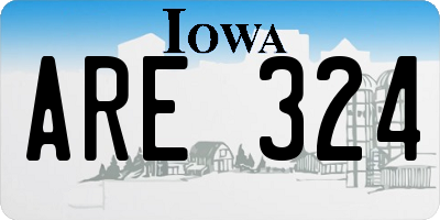 IA license plate ARE324
