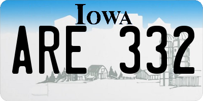 IA license plate ARE332