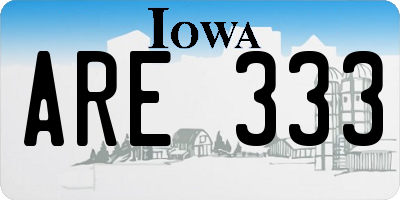 IA license plate ARE333