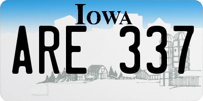 IA license plate ARE337