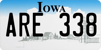 IA license plate ARE338