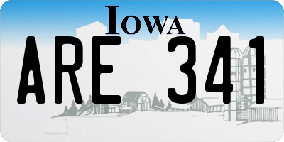 IA license plate ARE341