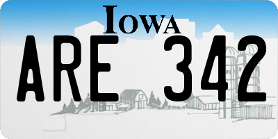 IA license plate ARE342