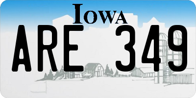 IA license plate ARE349
