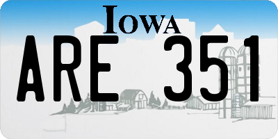 IA license plate ARE351