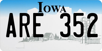 IA license plate ARE352