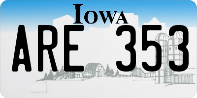 IA license plate ARE353