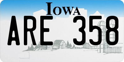 IA license plate ARE358