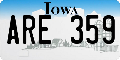 IA license plate ARE359