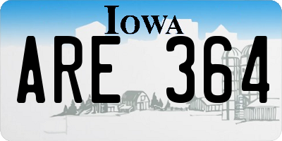 IA license plate ARE364