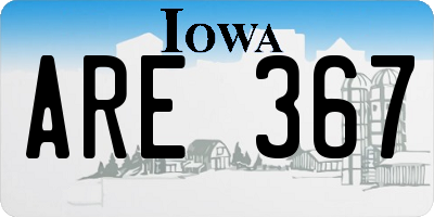 IA license plate ARE367