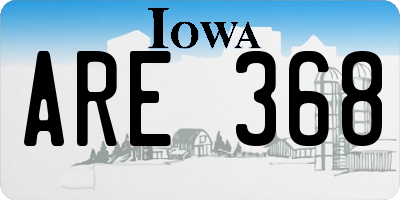 IA license plate ARE368