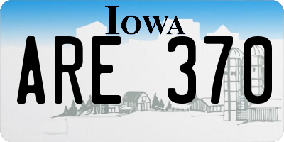 IA license plate ARE370