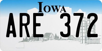 IA license plate ARE372