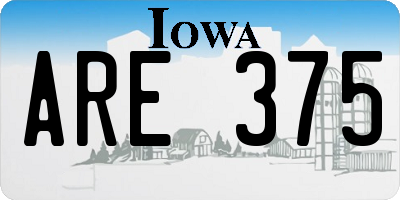 IA license plate ARE375