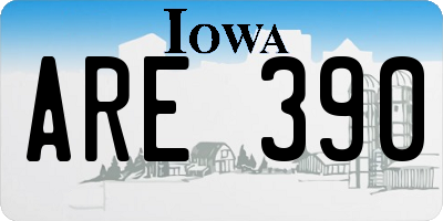 IA license plate ARE390