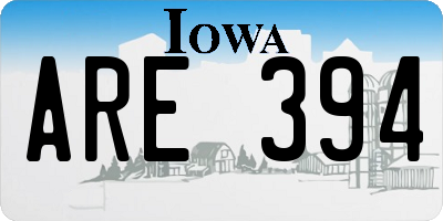 IA license plate ARE394