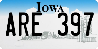 IA license plate ARE397