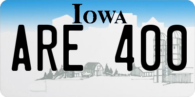IA license plate ARE400