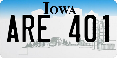IA license plate ARE401