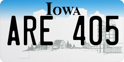 IA license plate ARE405