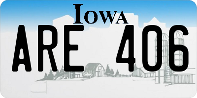 IA license plate ARE406