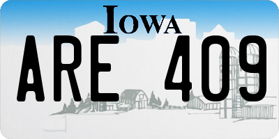 IA license plate ARE409