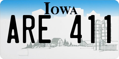 IA license plate ARE411