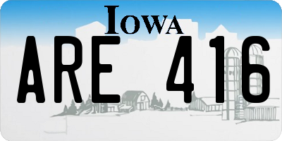 IA license plate ARE416