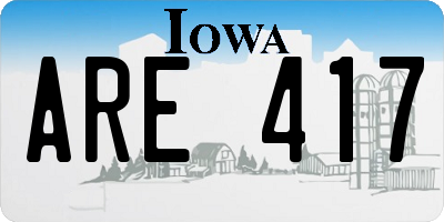 IA license plate ARE417