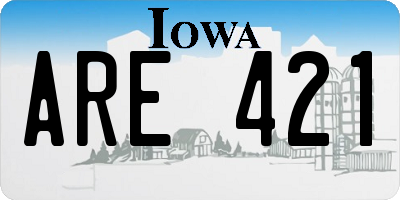 IA license plate ARE421