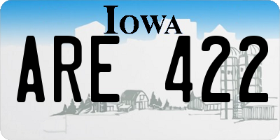 IA license plate ARE422