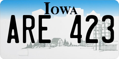 IA license plate ARE423