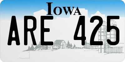 IA license plate ARE425