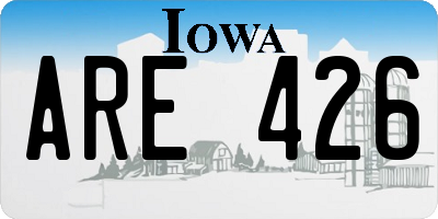 IA license plate ARE426