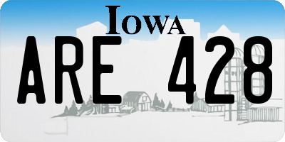 IA license plate ARE428