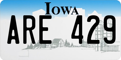 IA license plate ARE429