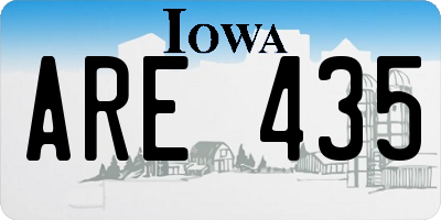 IA license plate ARE435