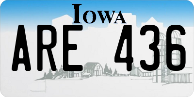 IA license plate ARE436
