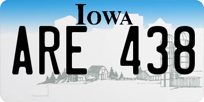 IA license plate ARE438