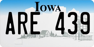 IA license plate ARE439