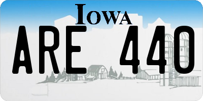 IA license plate ARE440