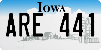 IA license plate ARE441