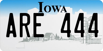 IA license plate ARE444